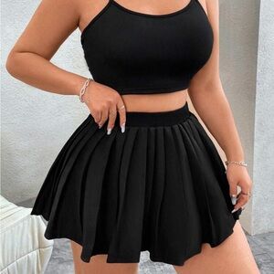 Black Pleated Skirt